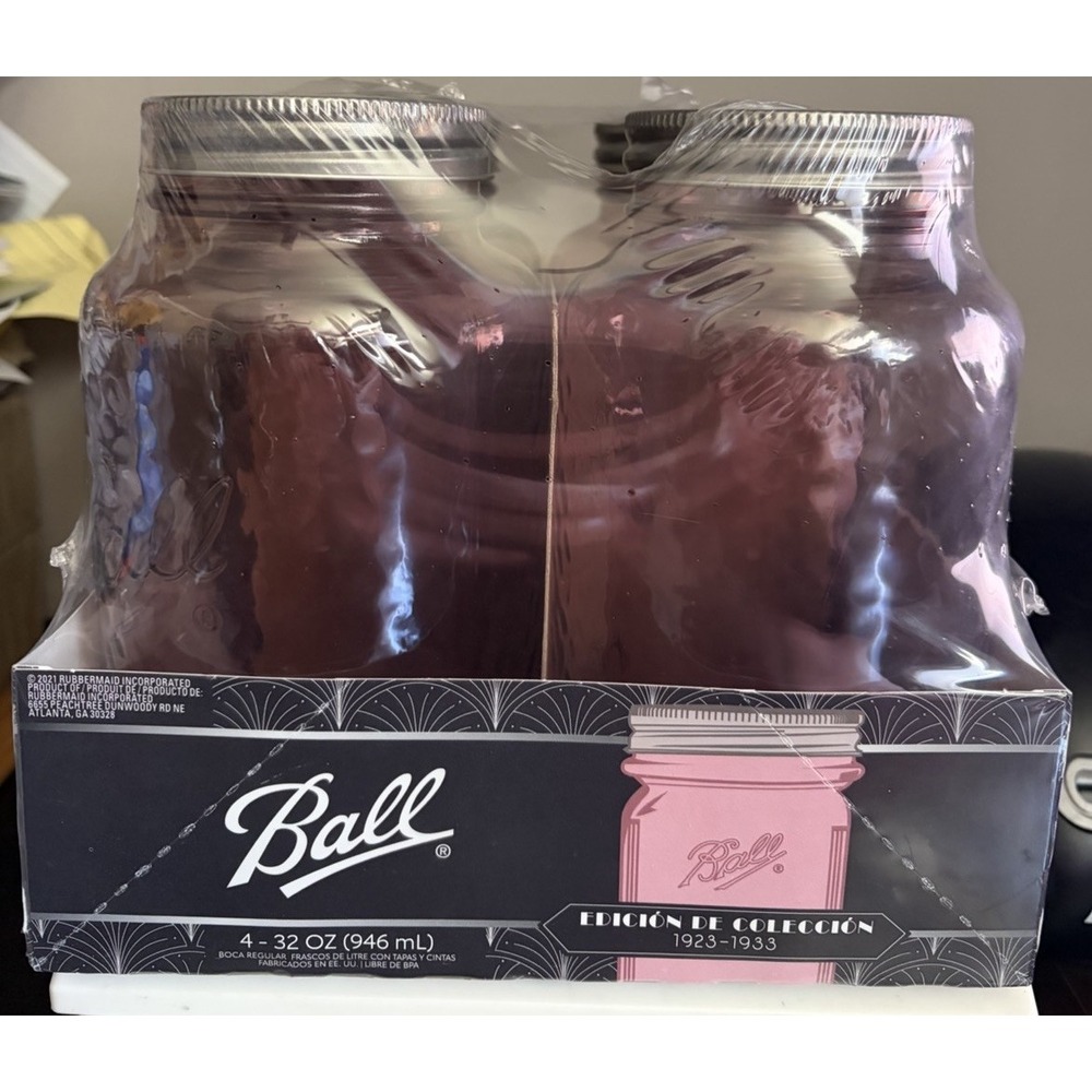 BALL Keepsake Collector's Edition ROSE Mason Canning 32 OZ Jars NEW Canning HTF - Picture 2 of 10